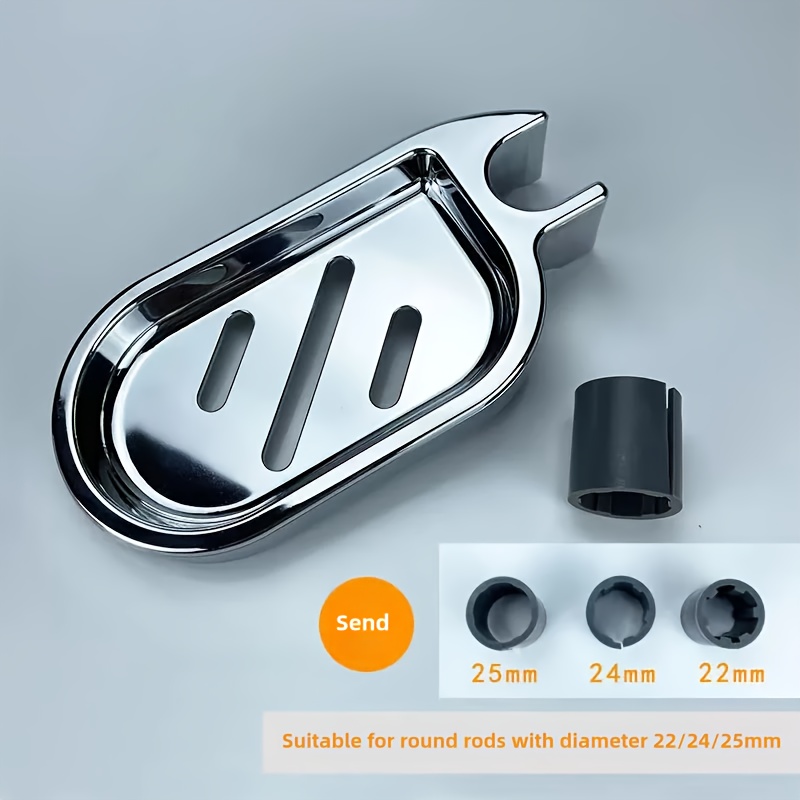 TEMU The Soap Dish Used In The Shower Rod 22cm; 24-25cm Shower Rod, Soap Box, Double Soap Box, Soap Shelf, Drain Soap Dish, Soap Tray, Bathroom