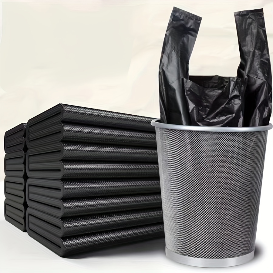 

Black Thickened Garbage Bags 50pcs Hotel Large Vest Portable Garbage Bags