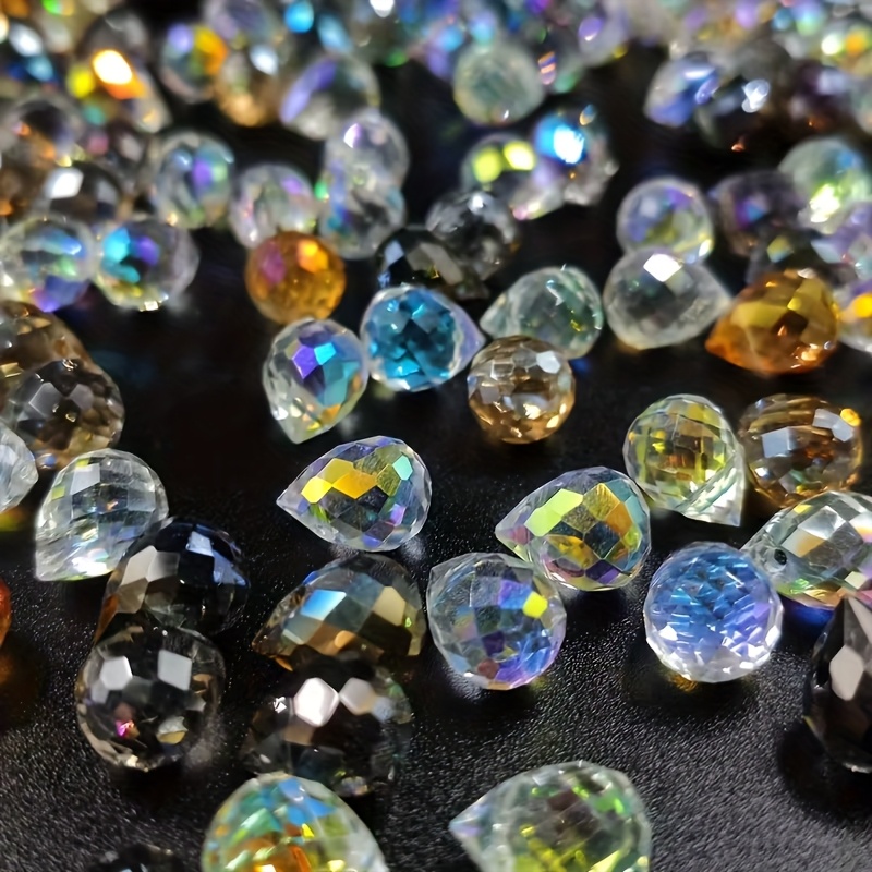 TEMU 30/60 piezas de cuentas de vidrio de 10 mm en , atrapasoles de bolas de prisma, decoración colgante para ventanas, para pulseras, aretes,