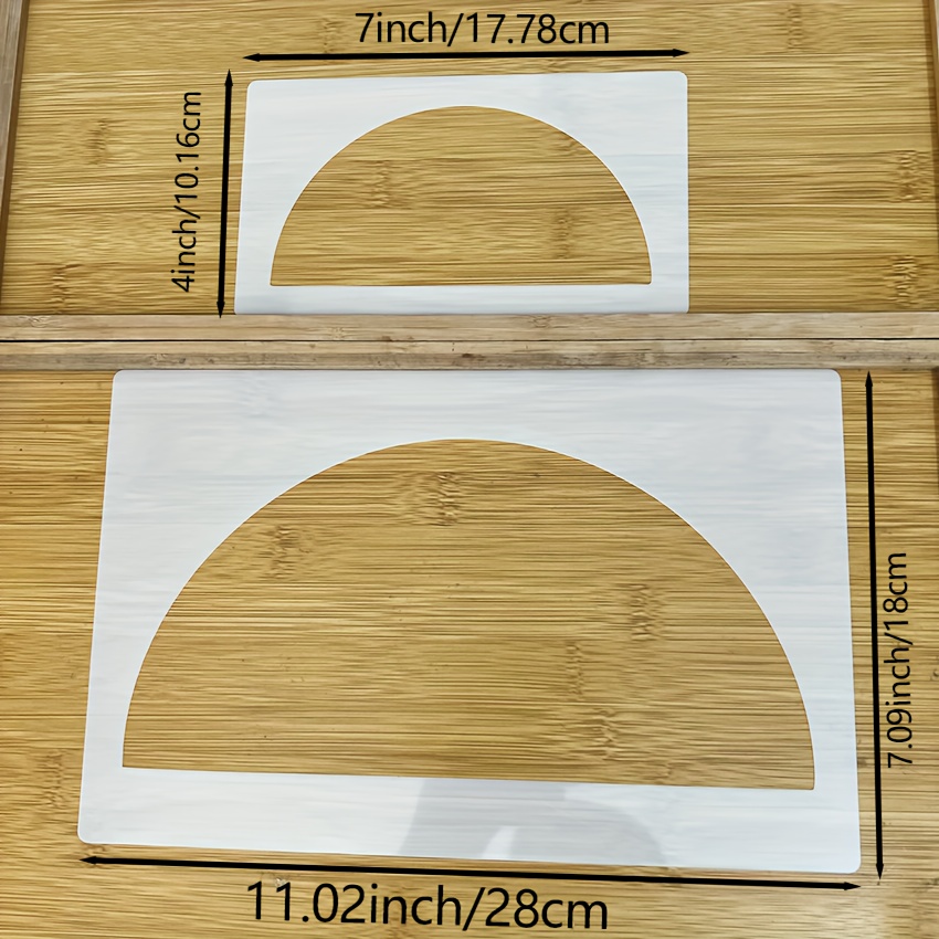 Image of 2 Shell Templates: 1 X 7.09x11.02 Inches And 1 X 4x7 Inches, Reusable Indoor Wall Border Painting Stencils * In * - Suitable For Painting Rooms!
