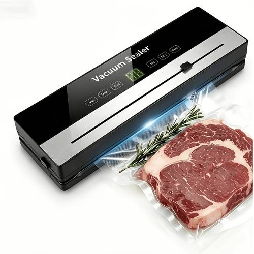 vacuum sealer machine with 30pcs sealer bags 6 in 1 automatic dry wet food sealer for home kitchen food storage meal prep