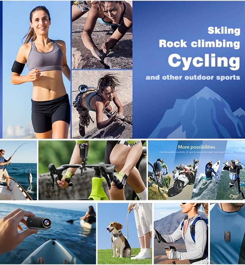 1 4K Thumb Camera | Portable High-Definition WiFi Camera for Cycling, Hiking, Outdoor Activities, and Daily Life Recording, PC Material, Rechargeable Lithium Battery, TF Card Storage