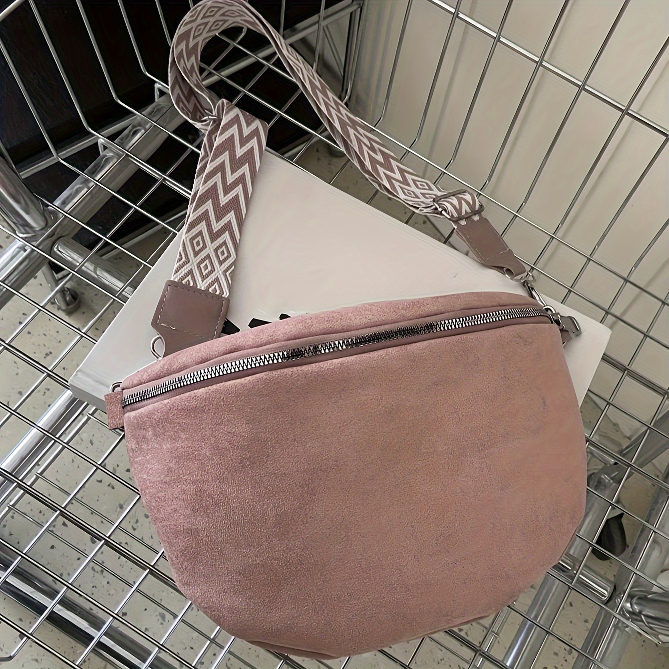 E-shop Einfarbige, große Taillentasche, vielseitige, modische Schulter, Umhängetasche, Brusttasche