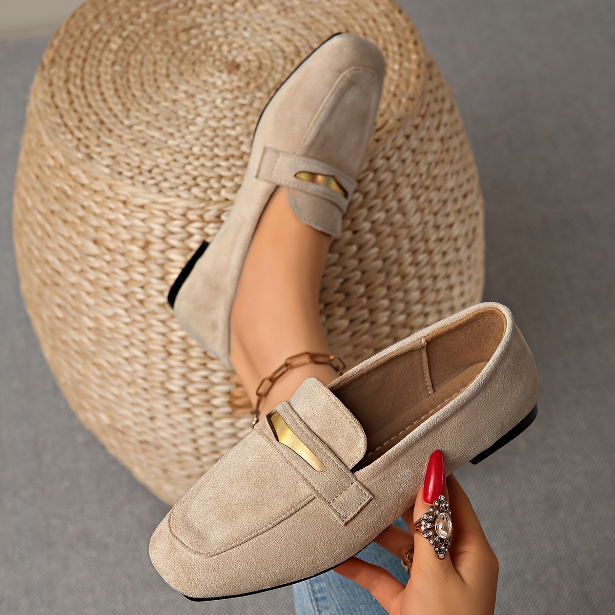 TEMU Fashionable Outdoor Women's Flat Loafers, Portable Casual Shoes, Women Shoes Elegant Women Shoes Shoes