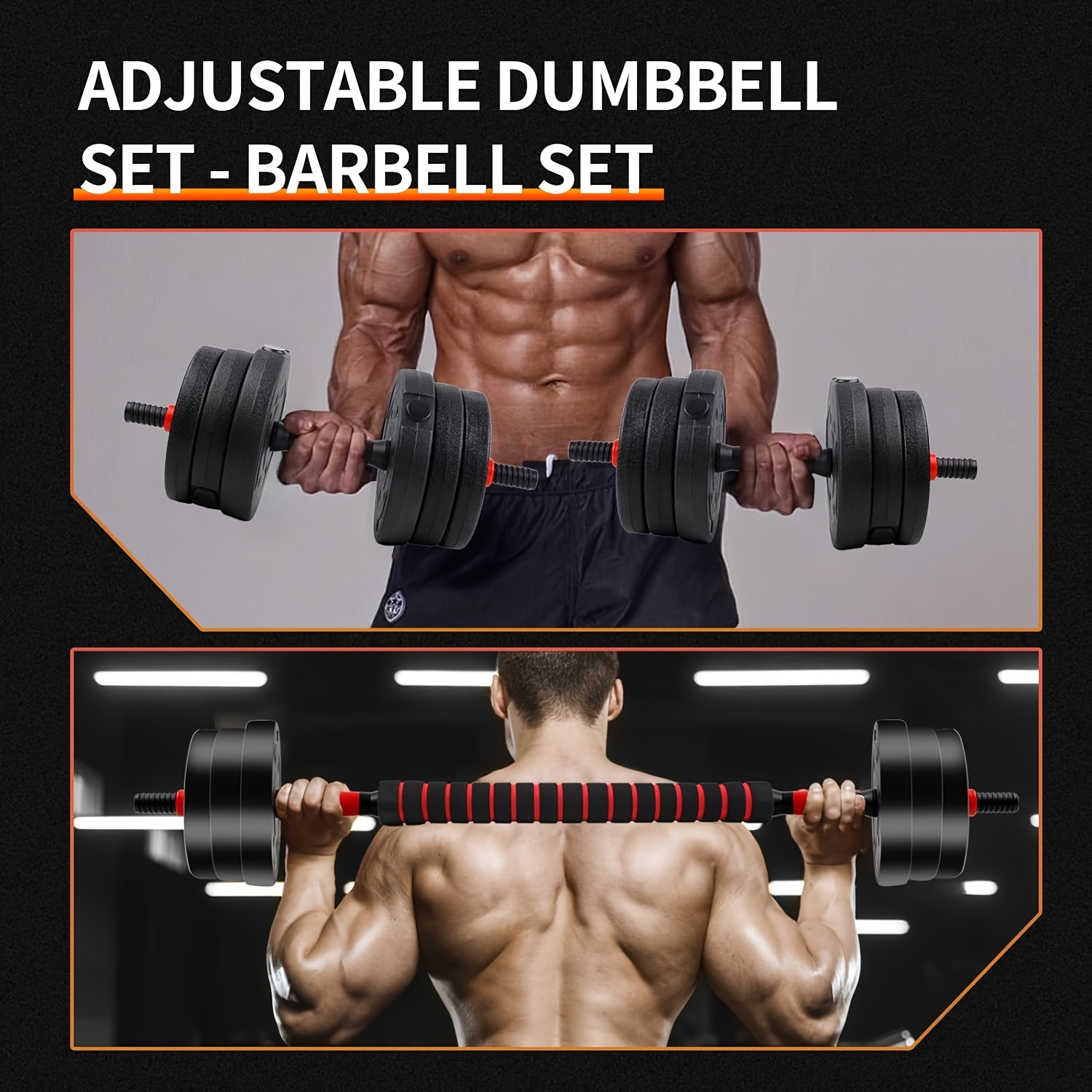 Quick Adjustable 44LBS Dumbbell Set, Free Weights Dumbbells, 3 In1 Weight Set, Space-Saving Home Gym Equipment, Ideal For Full Body Workouts, Strength Training, And Fitness For Men & Women