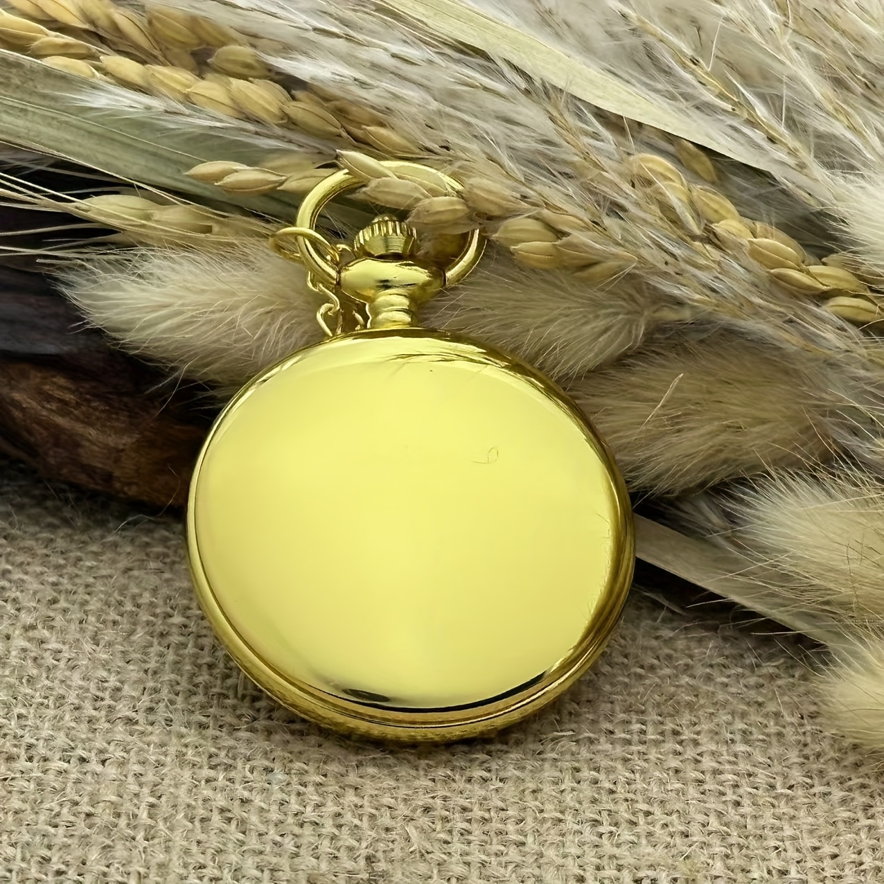 Image of Solid Color Double-sided Vintage Quartz Pocket Watch, Necklace, Bag Decoration, Holiday Gift For