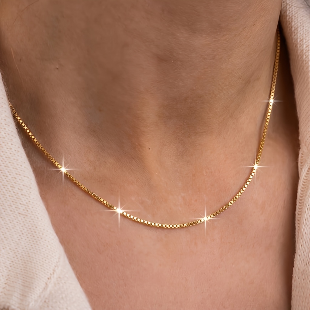 Exquisite 316L Stainless Steel Box Chain Necklace