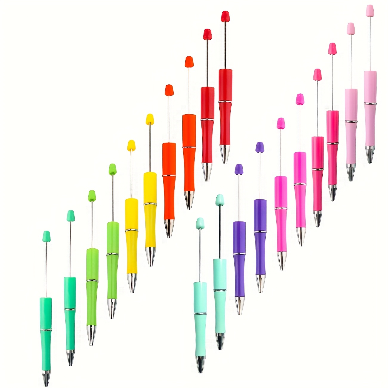 

20pcs Colored Diy Beading Plastic Ballpoint Ink Fit Decorate ( Not )