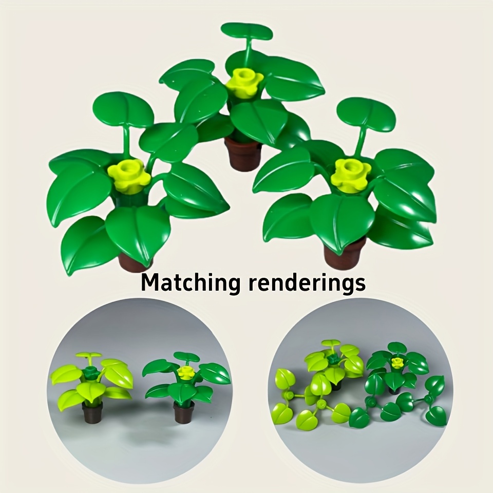 12pcs Clover Plant Leaf Building Blocks Additions Toy