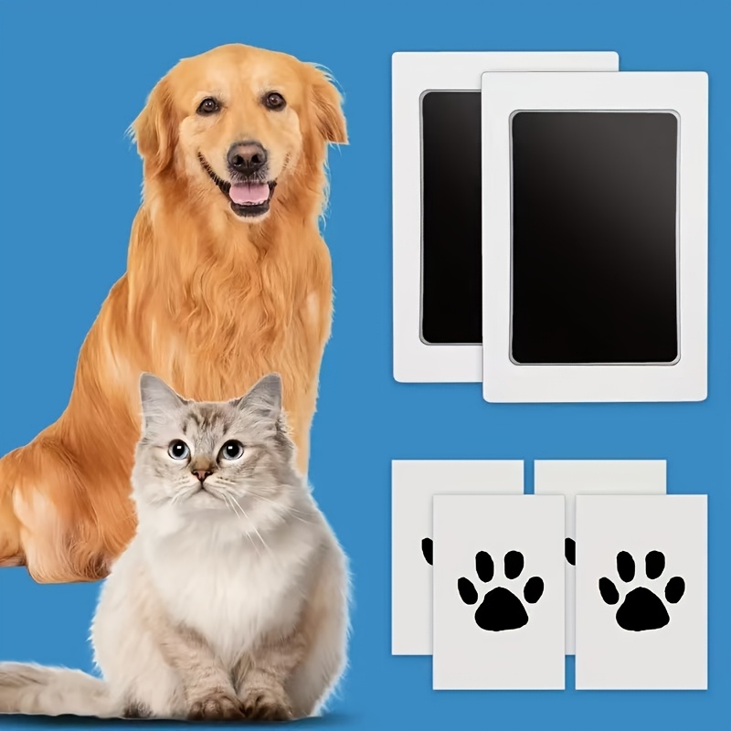 TEMU 4-pack Print Kits, , Non-contact Prints, 2 Boxes With 2 Sheets Each, Plastic, Keepsake For Pet Owners