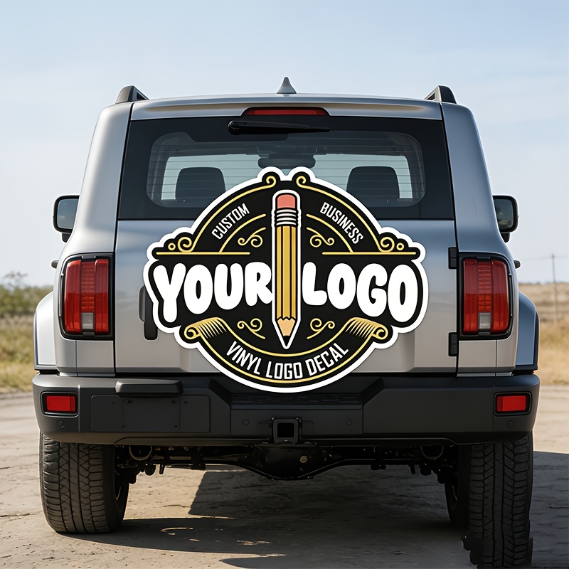 1pc Custom PVC Car Stickers, Waterproof And Removable Car Decals, Durable Self-Adhesive Traceless Body Stickers, Creative DIY Decorative Stickers with Customized Logos And Text