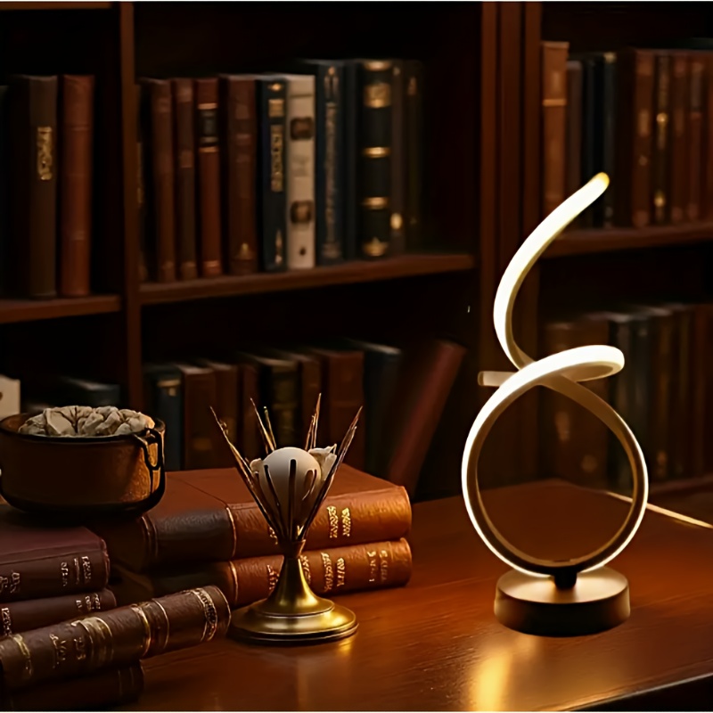 USB Plug-in Multi-Room Creative Floating Ribbon, Modern Light Luxury Table Lamp/Desk Lamp, Suitable for Living Room and Bedroom Decoration, Three-Color Dimmable LED Night Light