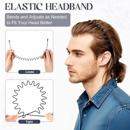2 4 6pcs sports hair ties fashionable wavy spring headbands unisex with elastic non slip design suitable for daily outdoor activities and hair accessories