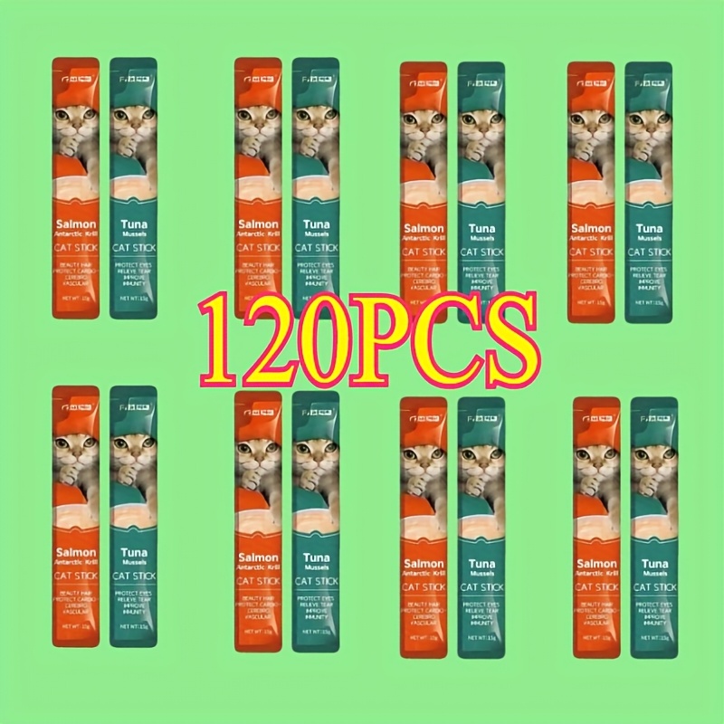 TEMU Cat Food Snacks For Adult Cats And Kittens Wet Food Packs For Pets