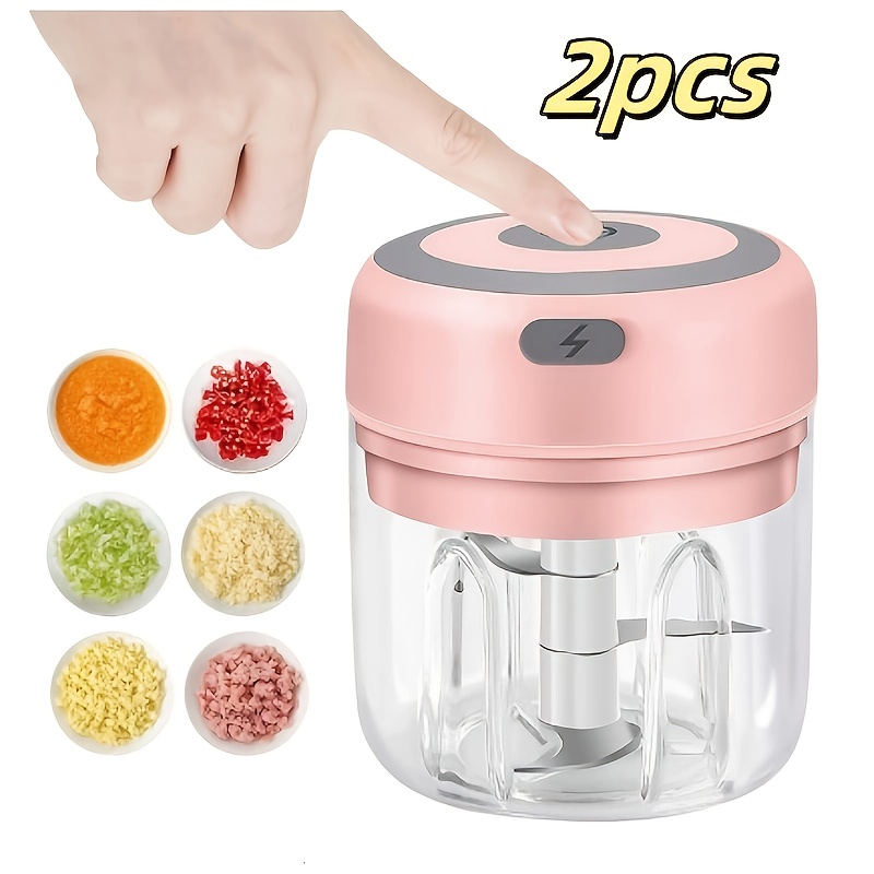   mini garlic slicer vegetable salad lettuce onion pepper chopper tomato dicer portable usb rechargeable convenient and faster 8 45 ounces mothers day gift Product details 1