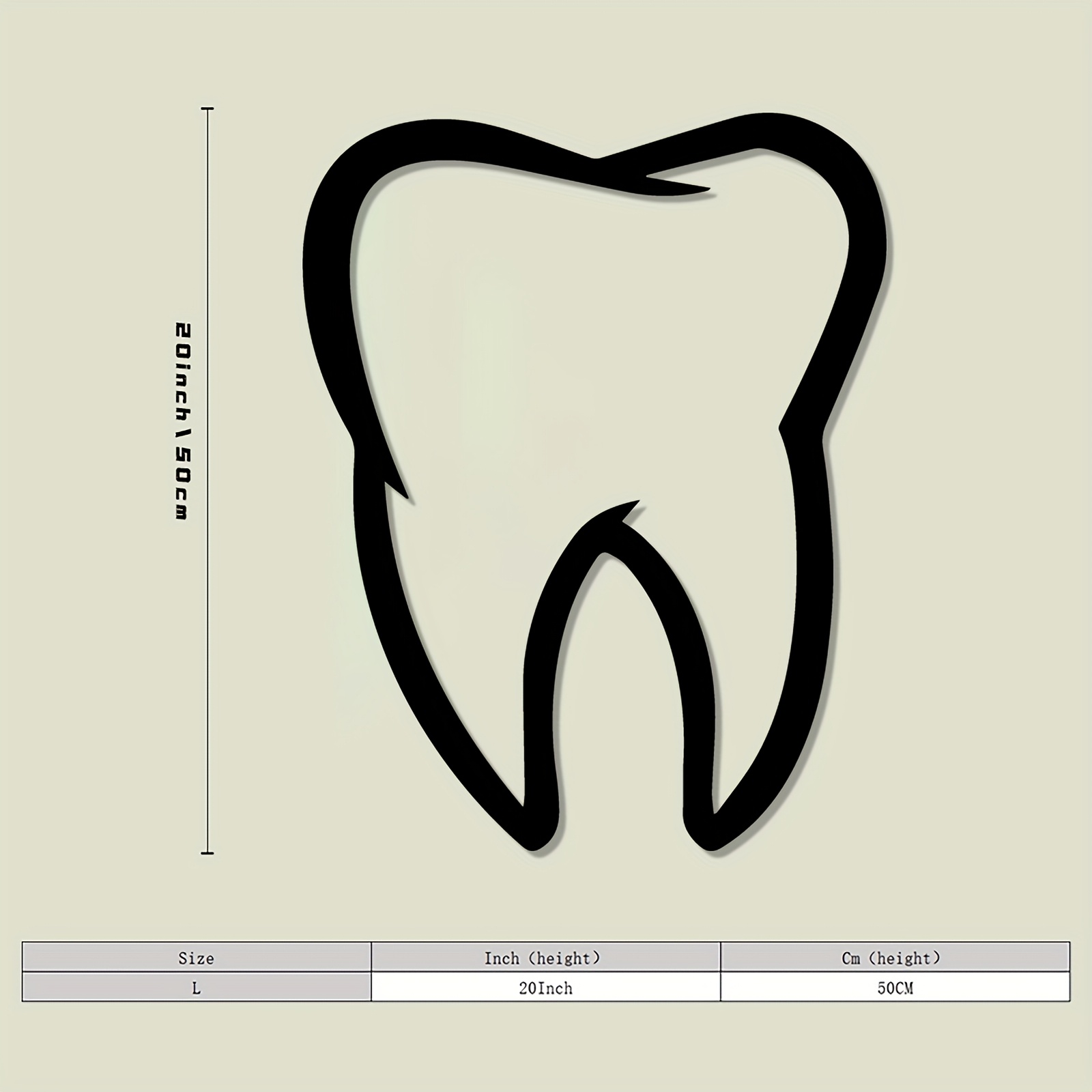 TEMU 1pc Of Metal Wall Decoration Featuring A Teeth Design, Perfect For Dental-themed , A Great Gift For Dentists, And In A Metal