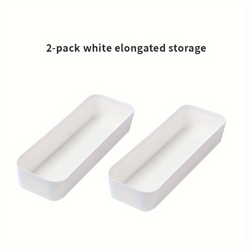 1-pack/2-pack Rectangular Storage Box