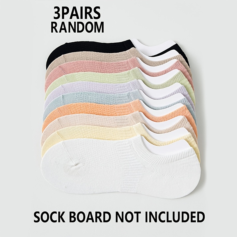 TEMU Random 3/6/10 Pairs Women's Socks - Multicolor Retro Casual Solid Color Simple - For Spring Summer