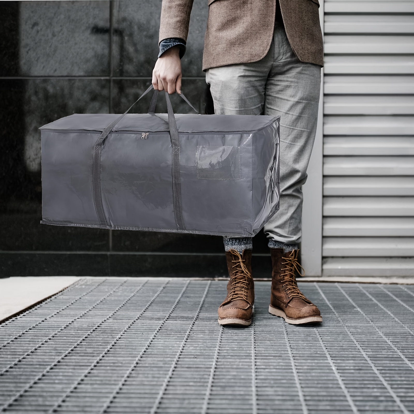 TOMNK Moving Bags Heavy Duty, Storage Bags with Sturdy Handles And Zippers, Saving Moving Storage, Foldable, for Halloween And Christmas 11 TOMNK Moving Bags Heavy Duty, Storage Bags with Sturdy Handles And Zippers, Saving Moving Storage, Foldable, for Halloween And Christmas