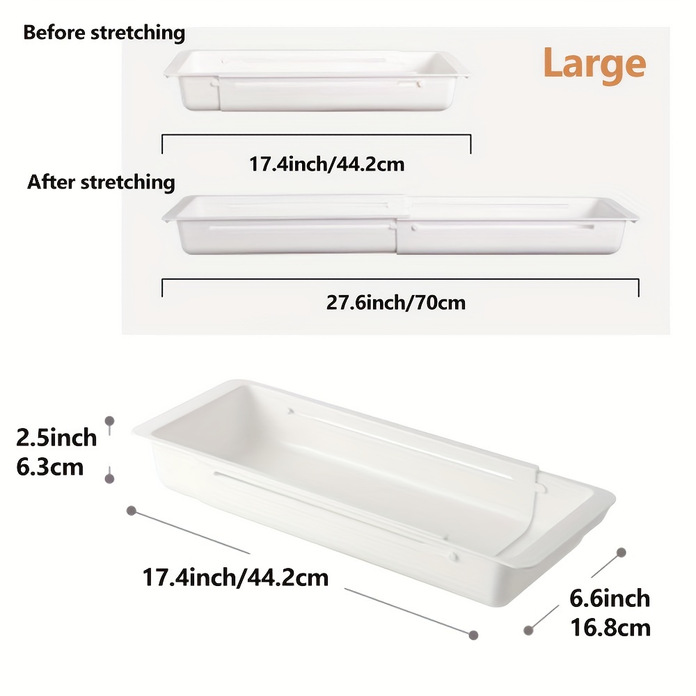 1pc Drawer Retractable Organizer Box Free Adjustment Drawer Classification Storage Rack Layering Rack, Desk & Drawer Organizer For Home Storage