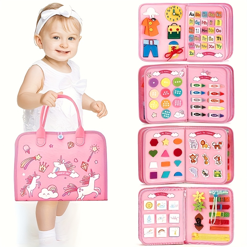 3 Layer Unicorn & Dinosaur Toddler Learning Board Toy
