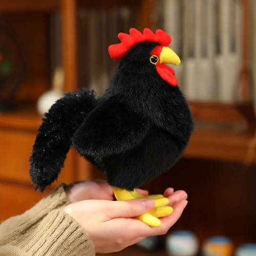 2 color lifelike farm rooster plush toy realistic stuffed animal with realistic detail ages playhouse game companion educational gift for as christmas and easter room decor festive party occasion