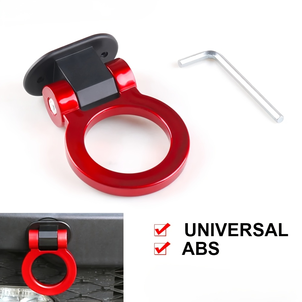 

Abs Car Styling Trailer Hooks Sticker Decoration Car Auto Rear Front Trailer Simulation Racing Ring Vehicle Towing Hook