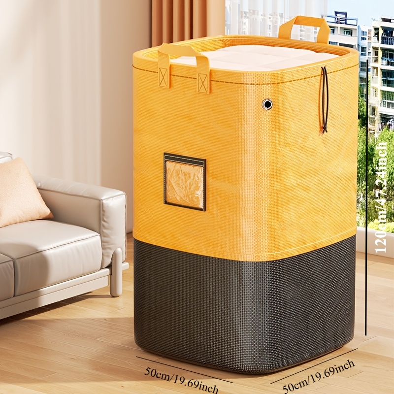 TEMU Thickened Extra Large 47.24*19.69inch Storage Bag, Clothes And Blankets Moving Packing Bag, Large Capacity Wardrobe Organizer Bag Luggage Bag,