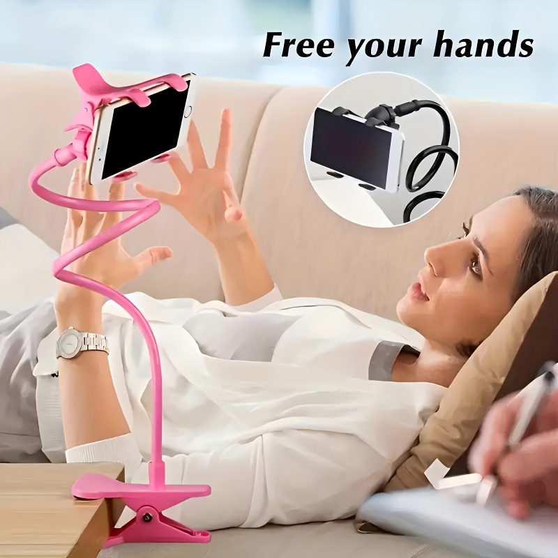 gooseneck mobile phone stand universal 360 degree flexible mobile phone stand     on the desktop and bed installation long arm clip suitable for mobile phone 3 5 to 6 7 inches device hands free device   details 2