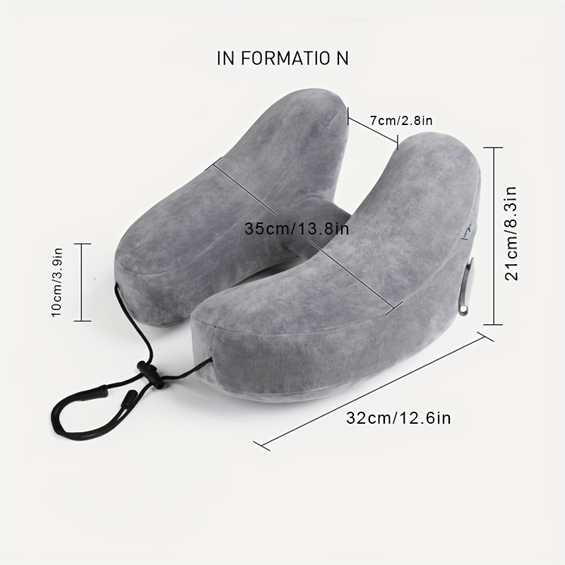 Gris Multifuncional Inflable Portátil De Viaje Almohada Almohada