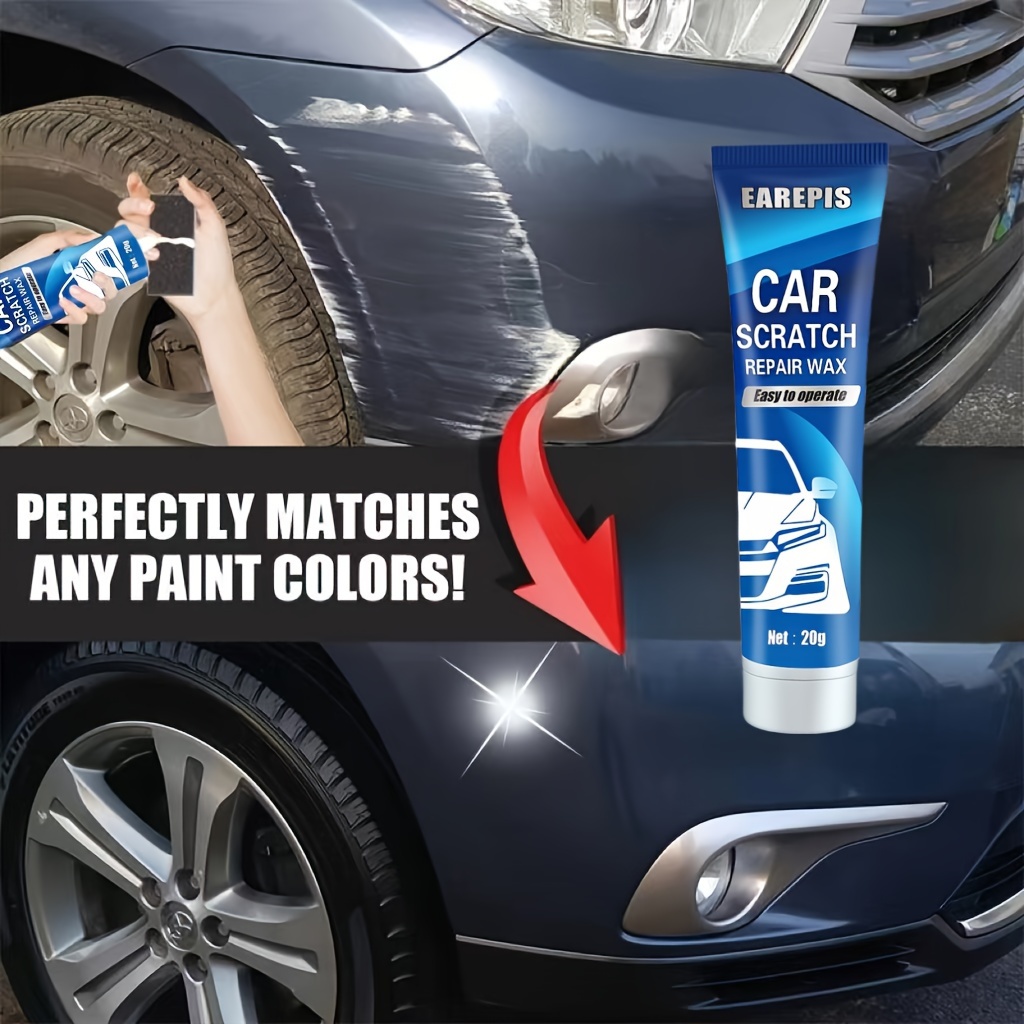 car scratch remover wax kit easy to apply auto surface scratch repair cream with sponge applicator non electric nano coating protection for car scratches and stain removal 20g details 4