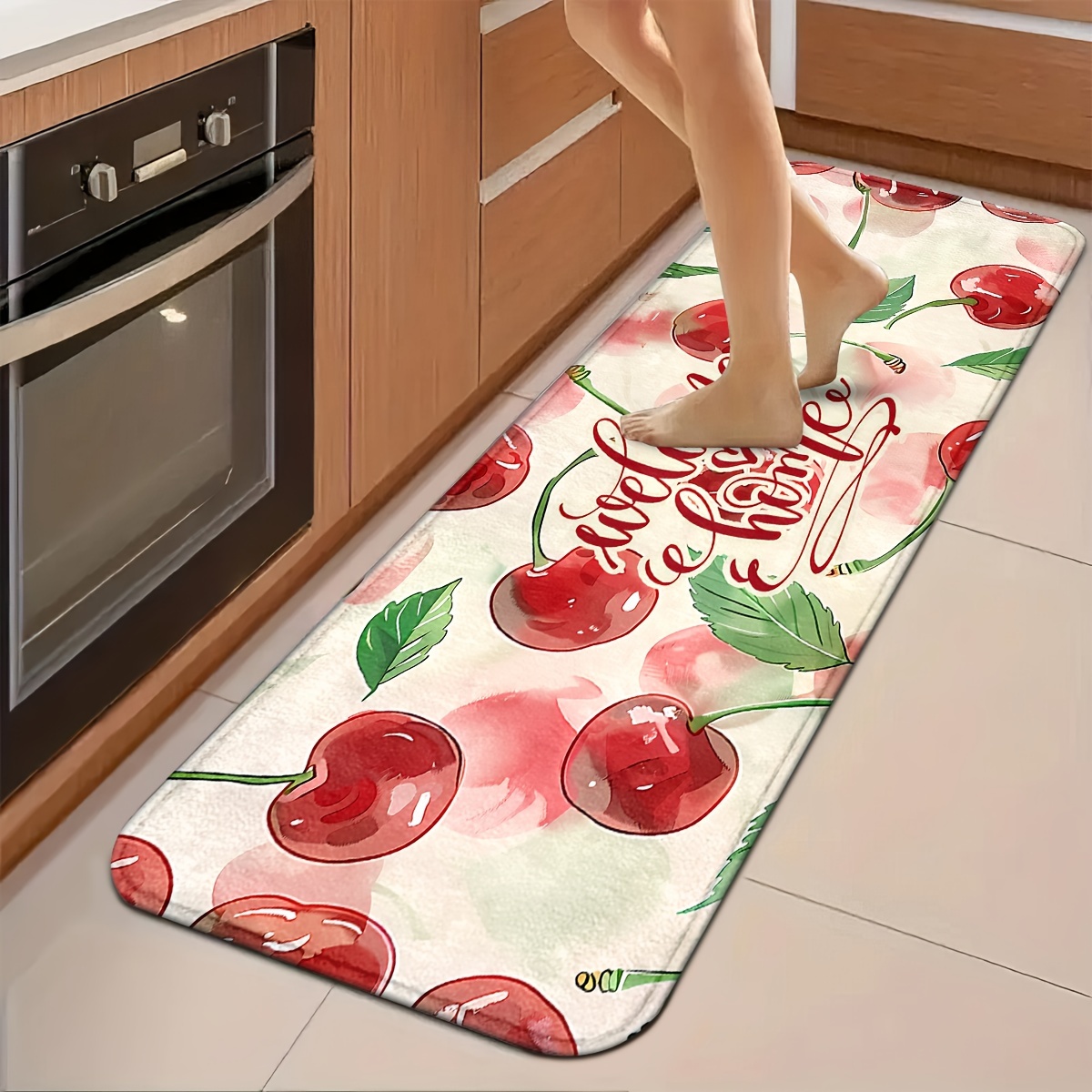 TEMU Tapis de cuisine 1,2 cm, antidérapants et durables, tapis de bain, tapis de course confortables, tapis pour cuisine, maison, bureau, évier,