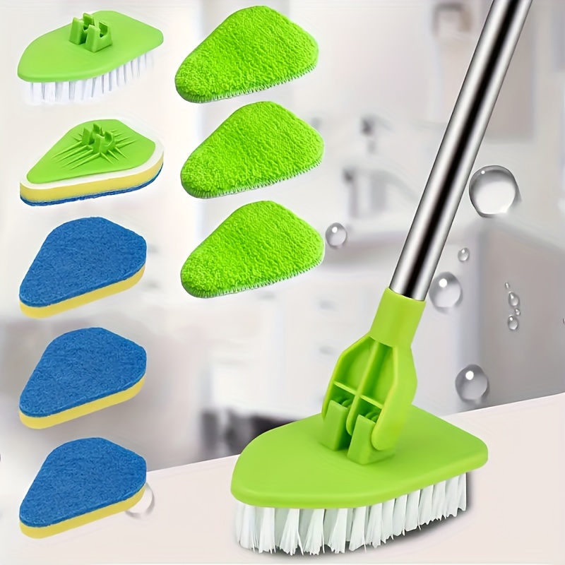 

Multi-purpose Ergonomic Mop Set With Extendable Wand: Suitable For Kitchen, Bathroom, Glass, And Walls - No Electricity Required