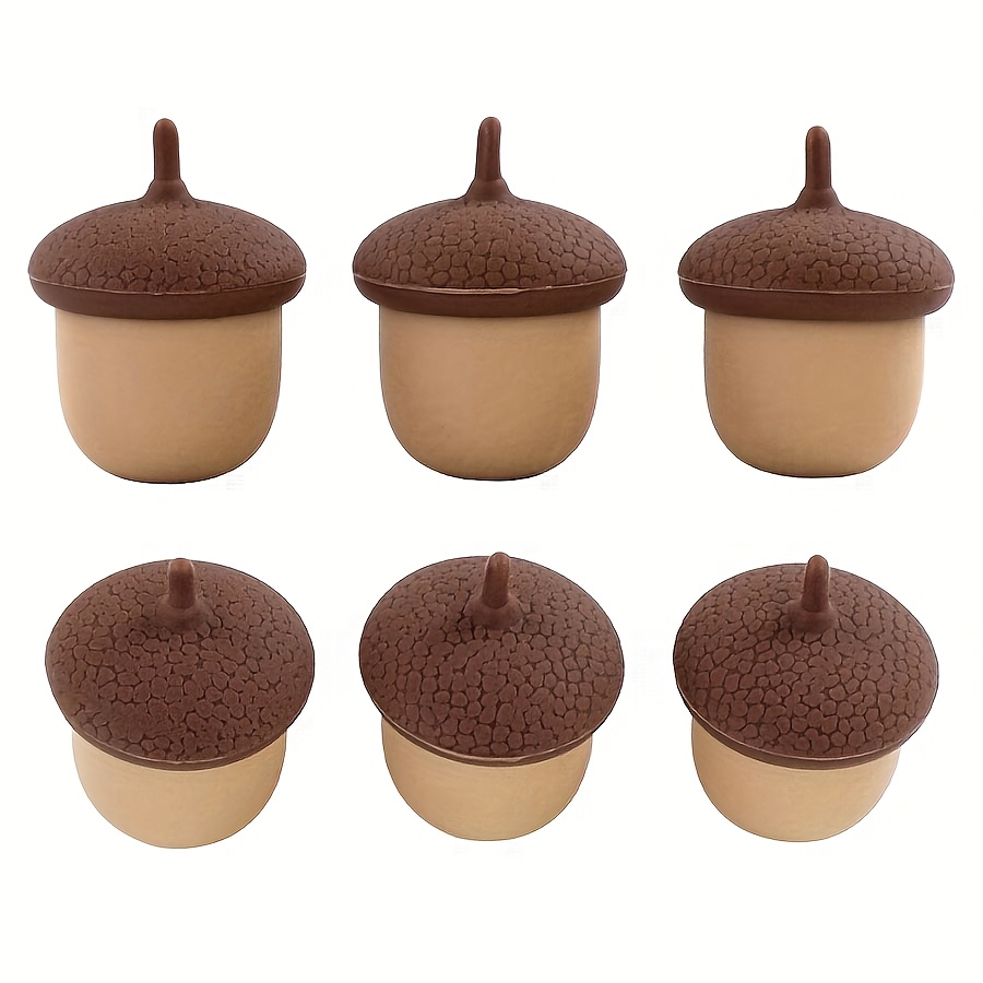 E-shop Set mit 6 Mini Silikon Eichelbehältern, geeignet für , Lotionen, Puder, tragbare Silikon Aufbewahrung, langlebig, wiederverwendbar, ideal für