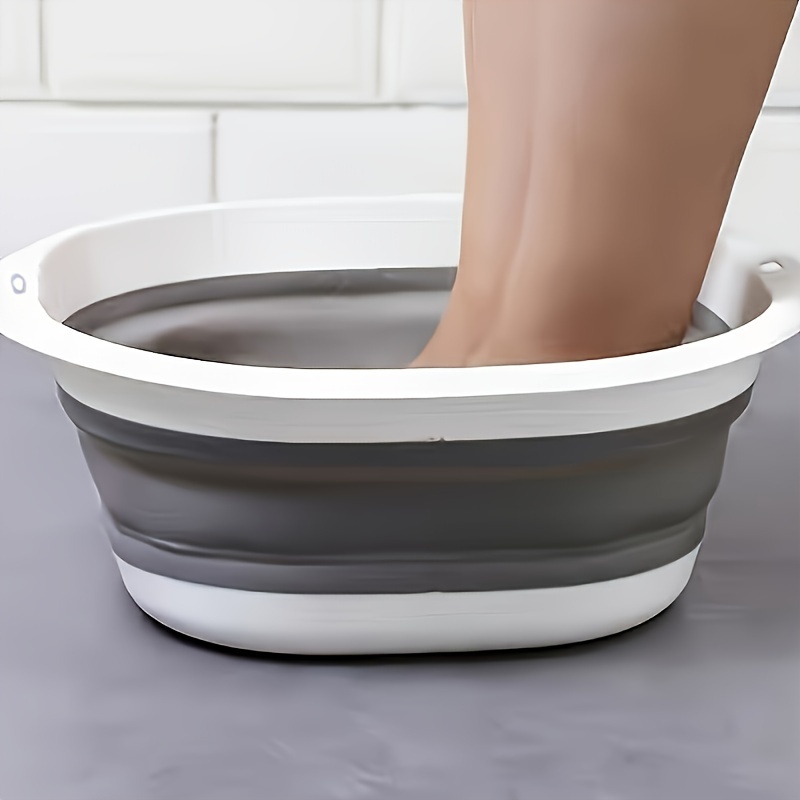 

Large Collapsible Washbasin - Portable, Thick Plastic, Foldable For Face & Vegetable Washing, Laundry - No Power Needed