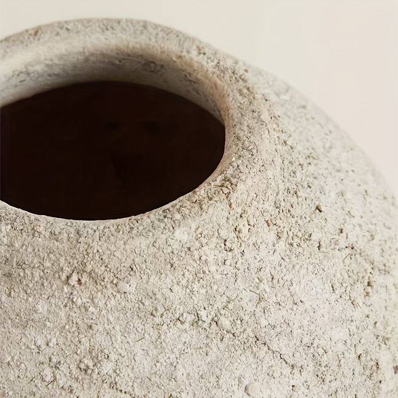 1pc Pure Handmade Pottery Jar Rough Texture Ceramic Vase Home Creative Retro Style Farmhouse Country Decoration Vase, Suitable for Living Room, Kitchen, Entrance Decoration, Holiday Wedding Gift