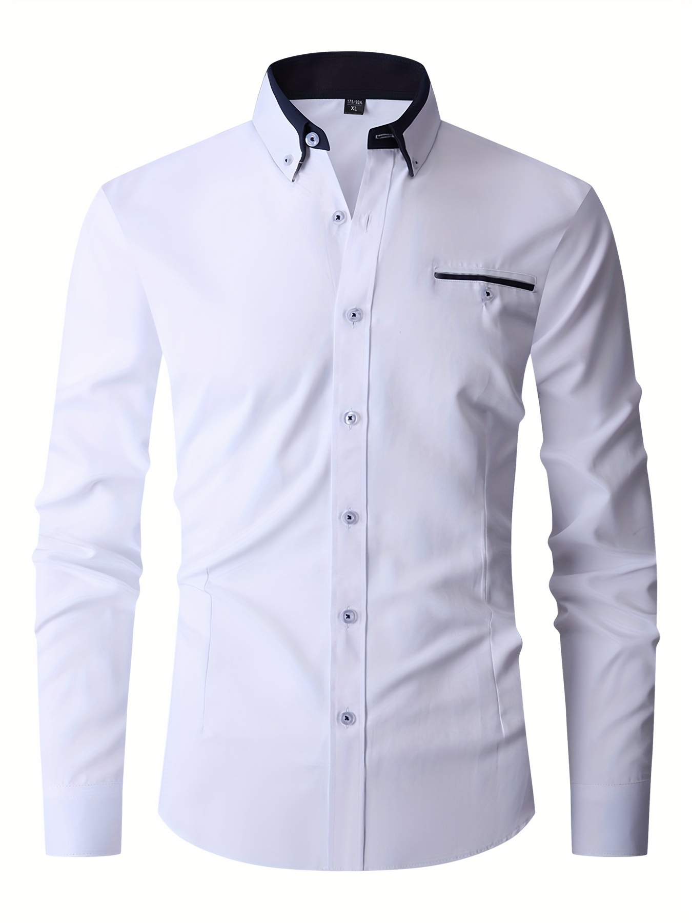 Chemise À Manches Longues Pour Homme, Idéale Pour Les Occasions Formelles Et Professionnelles, Cadeau Parfait Pour Les Hommes détails 15