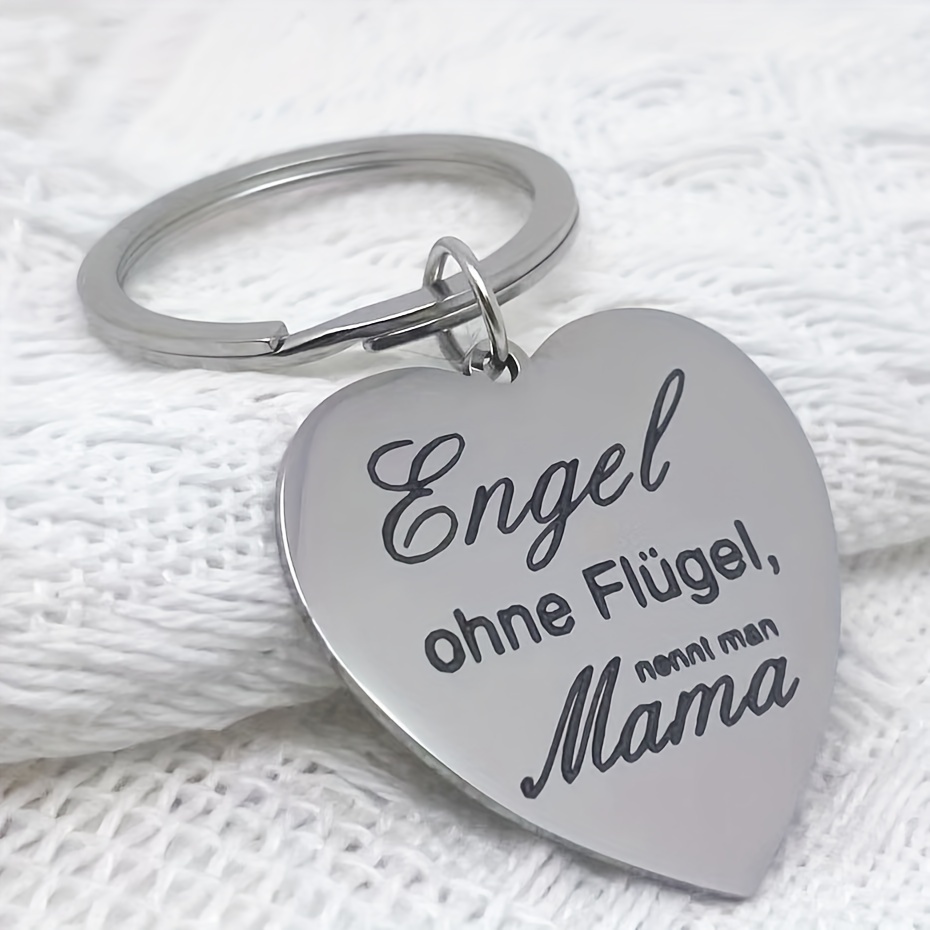 A Keychain Gift For Mom, Mother's Day, In German, Mom Is An Without Wings