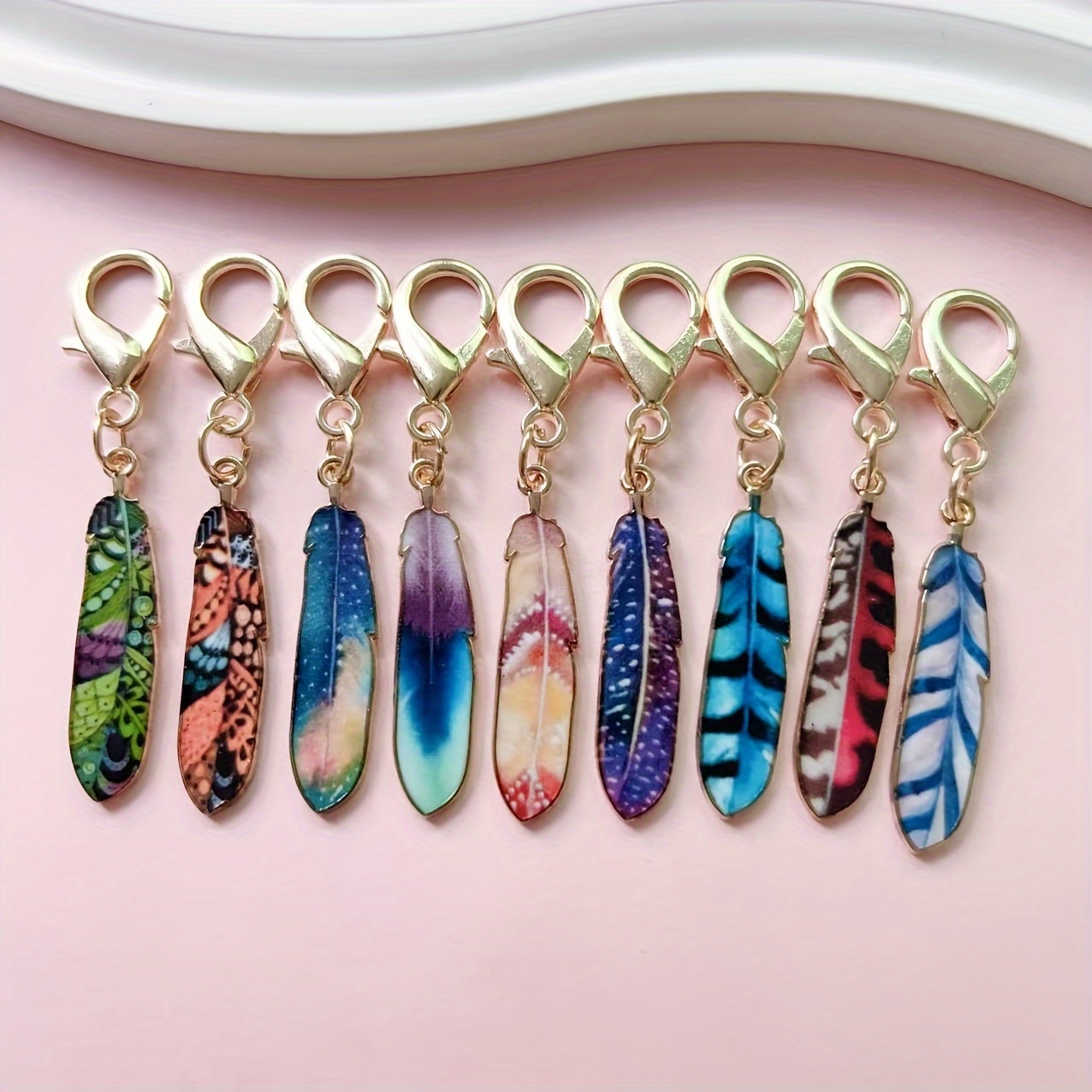 Image of 9pcs Keychain Set - Alloy Metal , For & Backpacks - Accessory & For