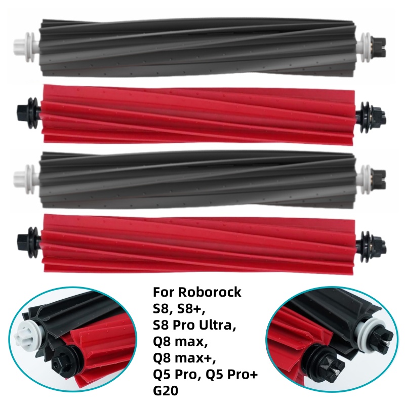 TEMU 4pcs Main Brush Replacement Kit, Suitable For S8, S8 , , Q8 Max, Q8 Max , Q5 Pro, Q5 Pro  Robot Vacuum Cleaner Replacement Parts