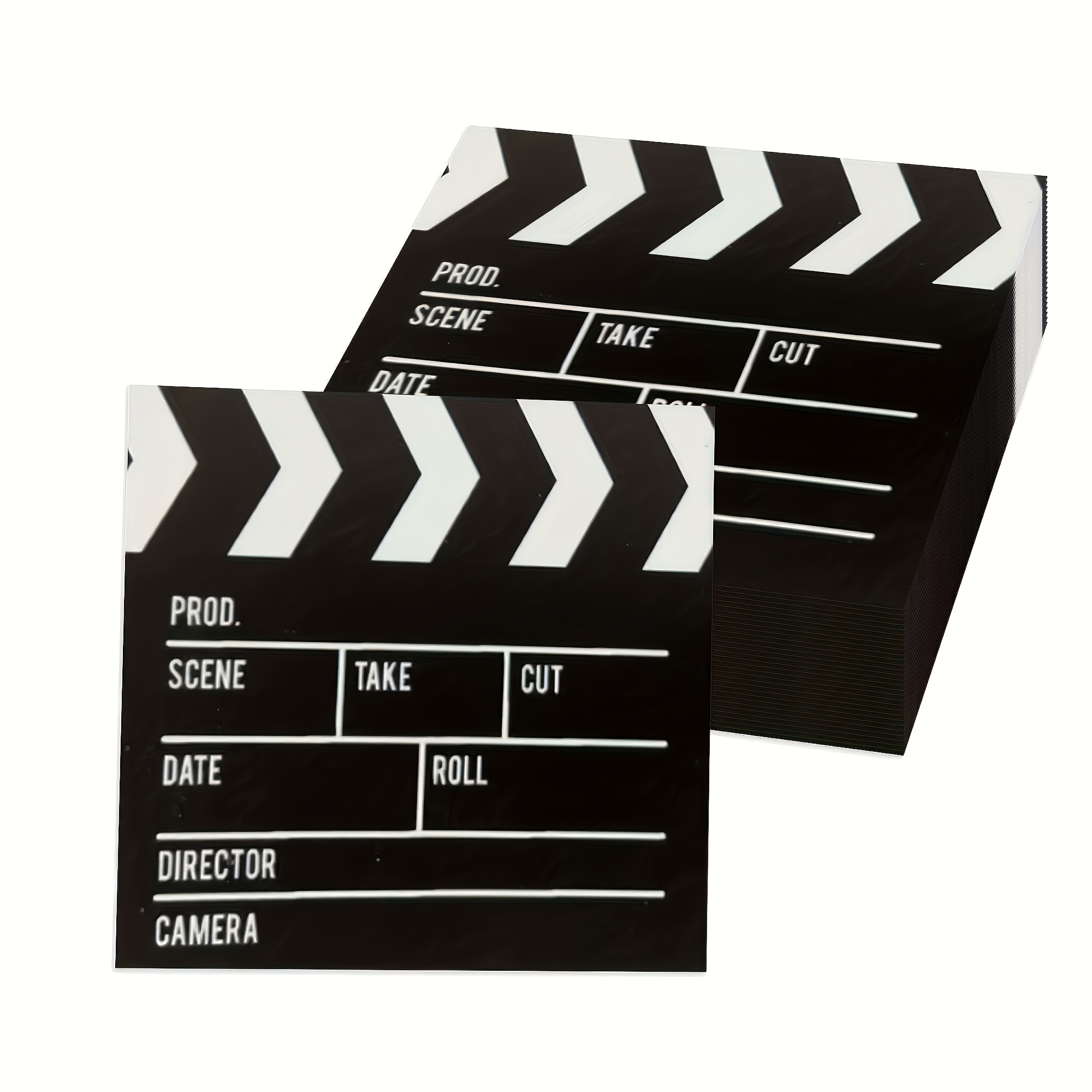 E-shop 20 Stück Hollywood Filmabend Party Servietten | Einweg, 2-lagig Papier, 6.5*6.5 Zoll, Geeignet für Theaterpartys, Roten Teppich Events,