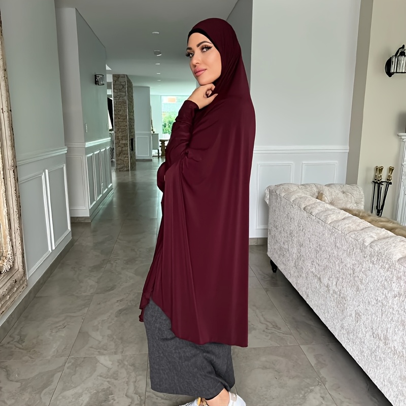 vrouwen's islamitische hijab abaya elegante bruine moslim