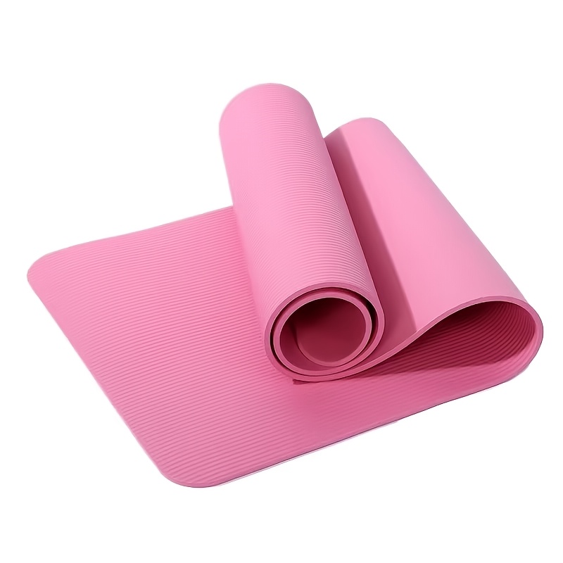 10mm (Compact Mat) Extra Thick Double Layer NBR Non-Slip Yoga Pilates Gymnastics Exercise Mat Suitable for Home Gym, Yoga, Pilates, Massage - Portable Fitness Pad