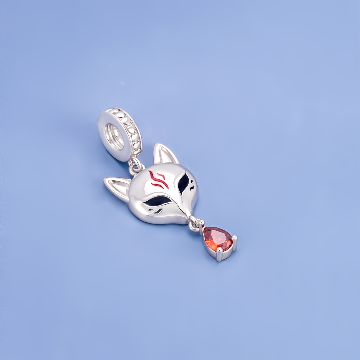 TEMU 1 pièce Pendentant Breloque Masque de Renard en Cuivre et avec Synthétique, Convient pour la Fabrication de Bijoux DIY Bracelets ou , Tenue