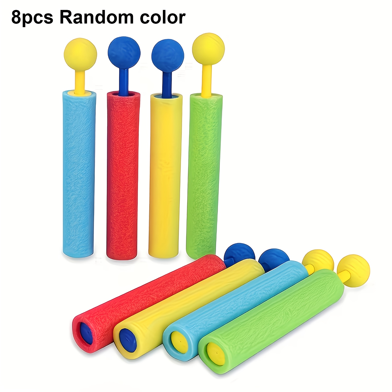 Image of 8pcs Fireworks Water Gun Toy Sets, Romantic Fireworks Water Guns, Extendable Water Gun Sets, Outdoor Toys, Ideal For Family Entertainment And Outdoor Games. (random Color)