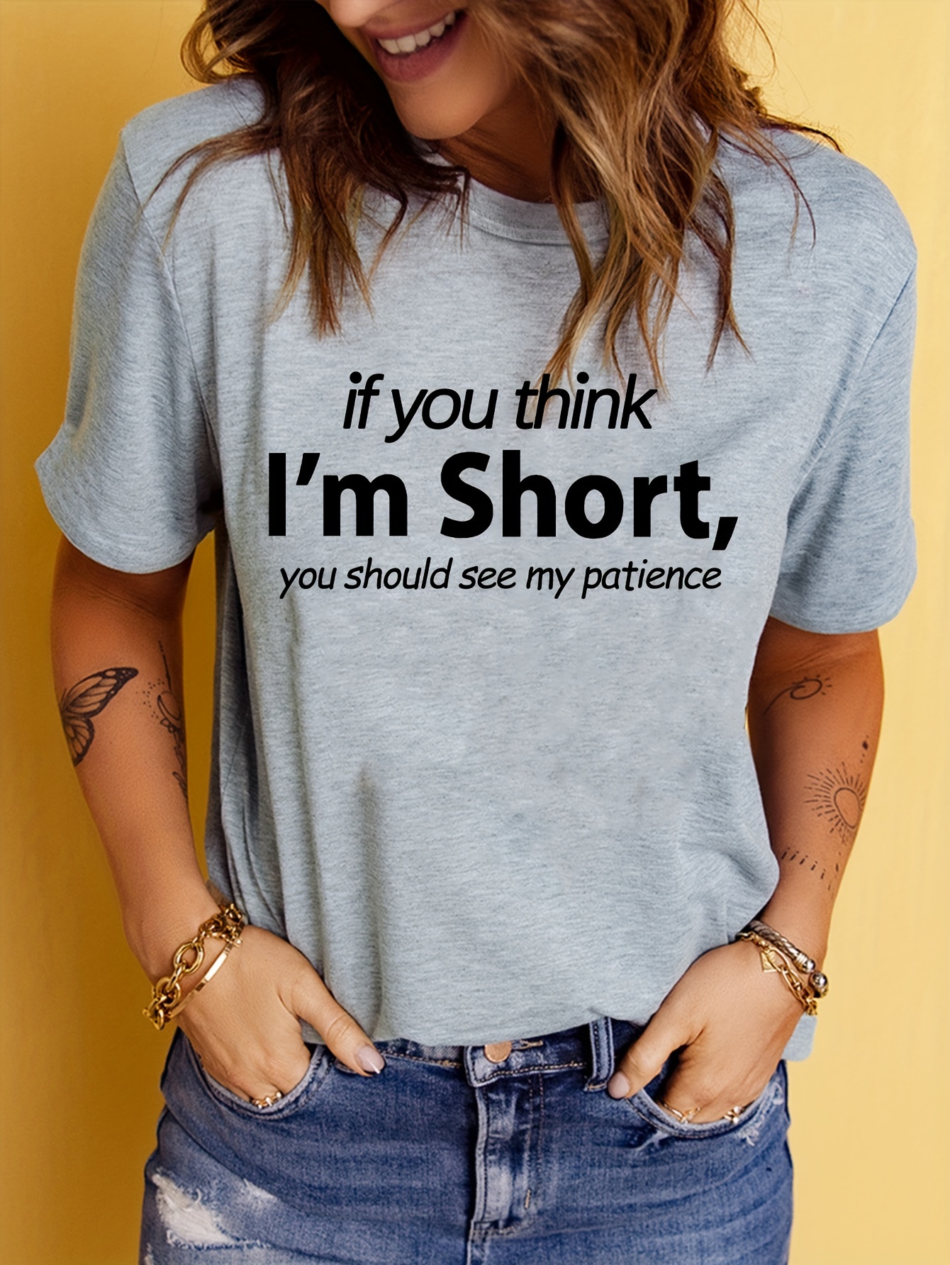 Letter Print T shirt Short Sleeve Crew Neck Casual Top - Temu New Zealand
