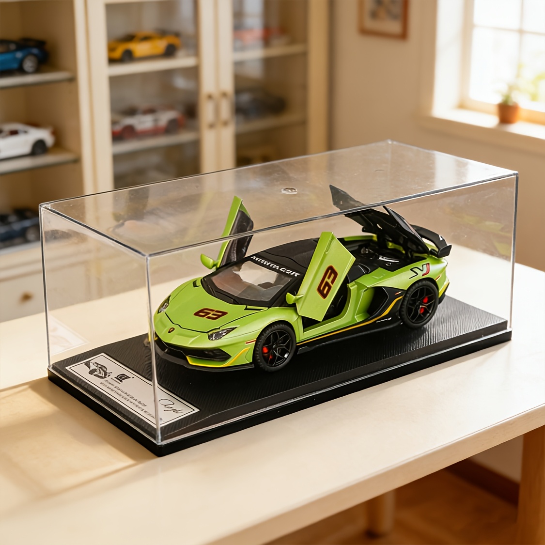 Image of 1:32 Scale For Svj63 Model Car Suitable For Display, Alloy Collectible With , Base & Dust Cover, Realistic Replica Car Gift For &, /housewarming Present For Car Enthusiasts