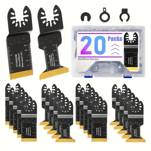 3pcs 20pcs universal titanium multitool blades for quick release with link adapters wood plastics and metal compatible with dewalt ryobi fein makita