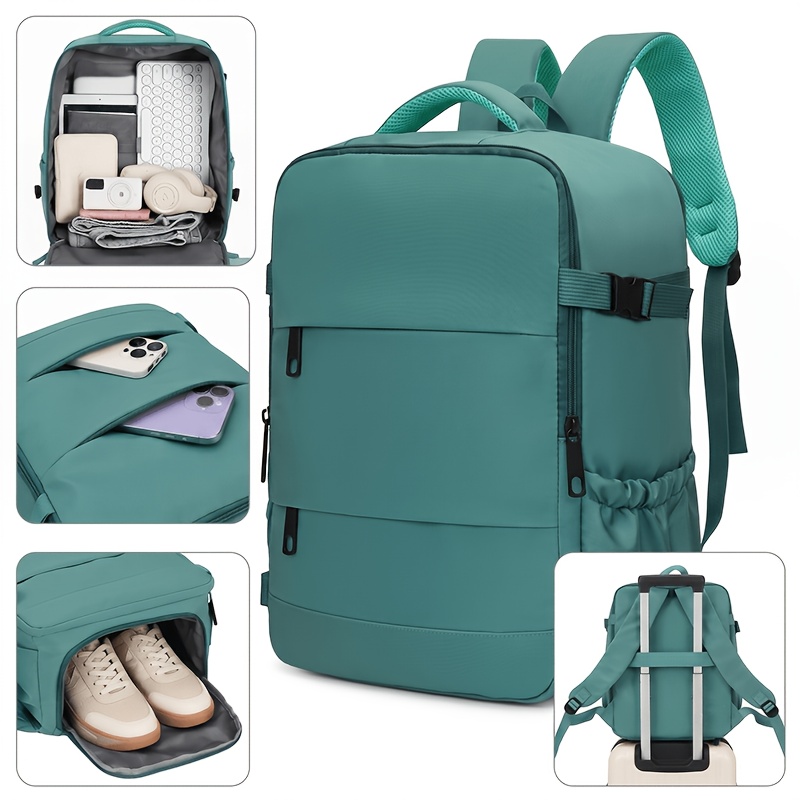 TEMU Sac à dos de voyage multifonction unisexe, grand sac à dos de transport à grande capacité avec compartiment séparé pour chaussures, compatible