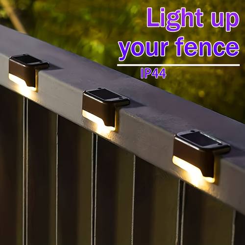 4-pack zonnedeckverlichting, zonne-energie hekverlichting, ip44 buiten verlichting, zonne-energieverlichting, op zonne-energie werkende buitentrapverlichting, op zonne-energie werkende hek- en trapverlichting voor hek, trap, , vlonder, achtertuin, pad